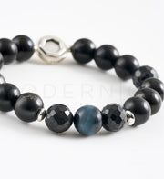 Web Therapy 10mm Black Bead Bracelet